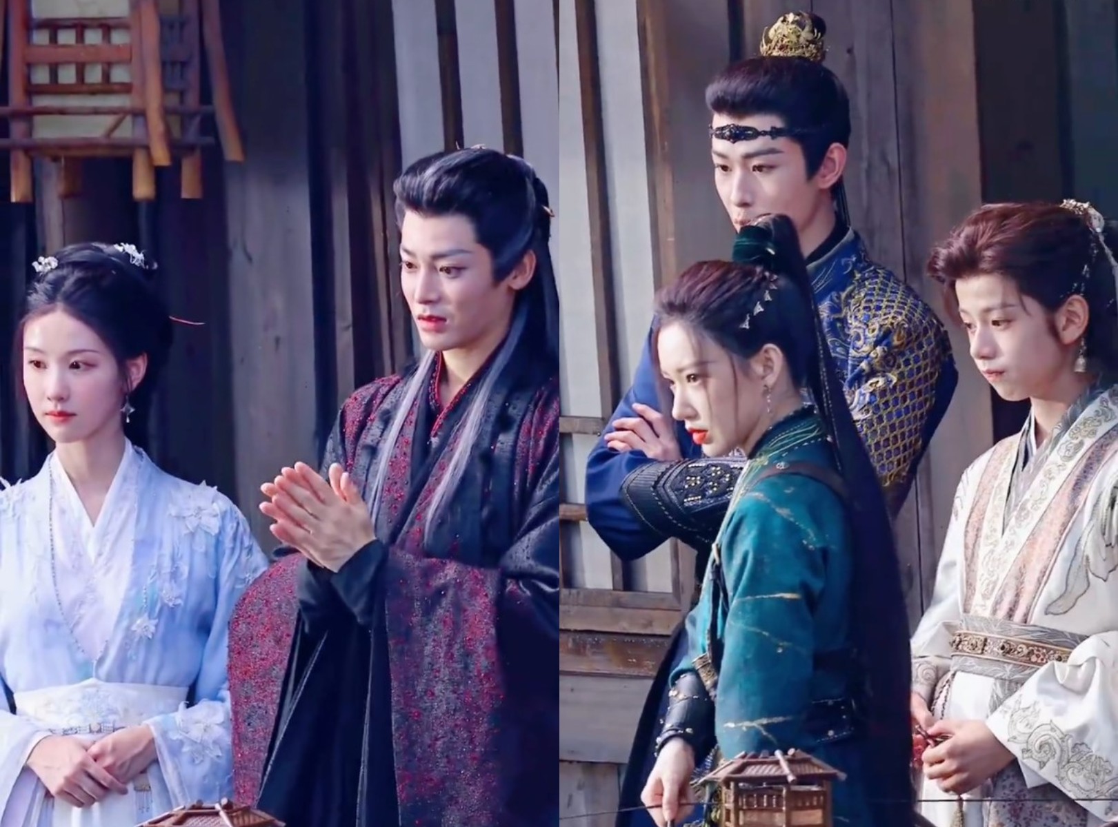 Dàn diễn viên 'Đại Mộng Quy Ly' đứng chung khung hình: Hầu Minh Hạo, Trần Đô Linh, Trình Tiêu, Điền Gia Thụy, Lâm Tử Diệp.