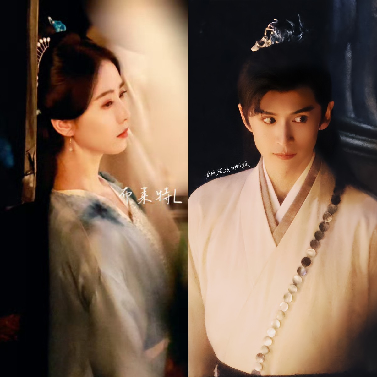 Lưu Thi Thi và Trương Vân Long trên phim trường 'Hồ Yêu Tiểu Hồng Nương: Trúc Nghiệp'.