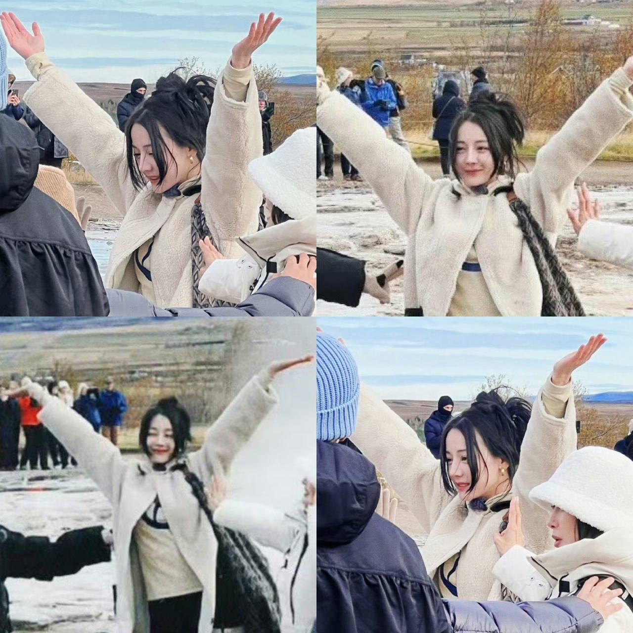 Địch Lệ Nhiệt Ba nhí nhảnh, đáng yêu trong chuyến đi đến Iceland để ghi hình cho show tạp kỹ 'Hoa Tỷ Đệ' mùa 5.