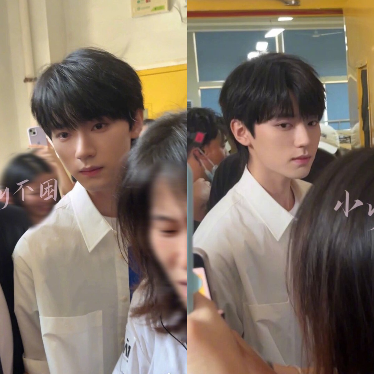 Nam thần thanh xuân Chu Dực Nhiên đẹp bất chấp camera thường trên đường đến phim trường 'Hoán Vũ' hôm nay.