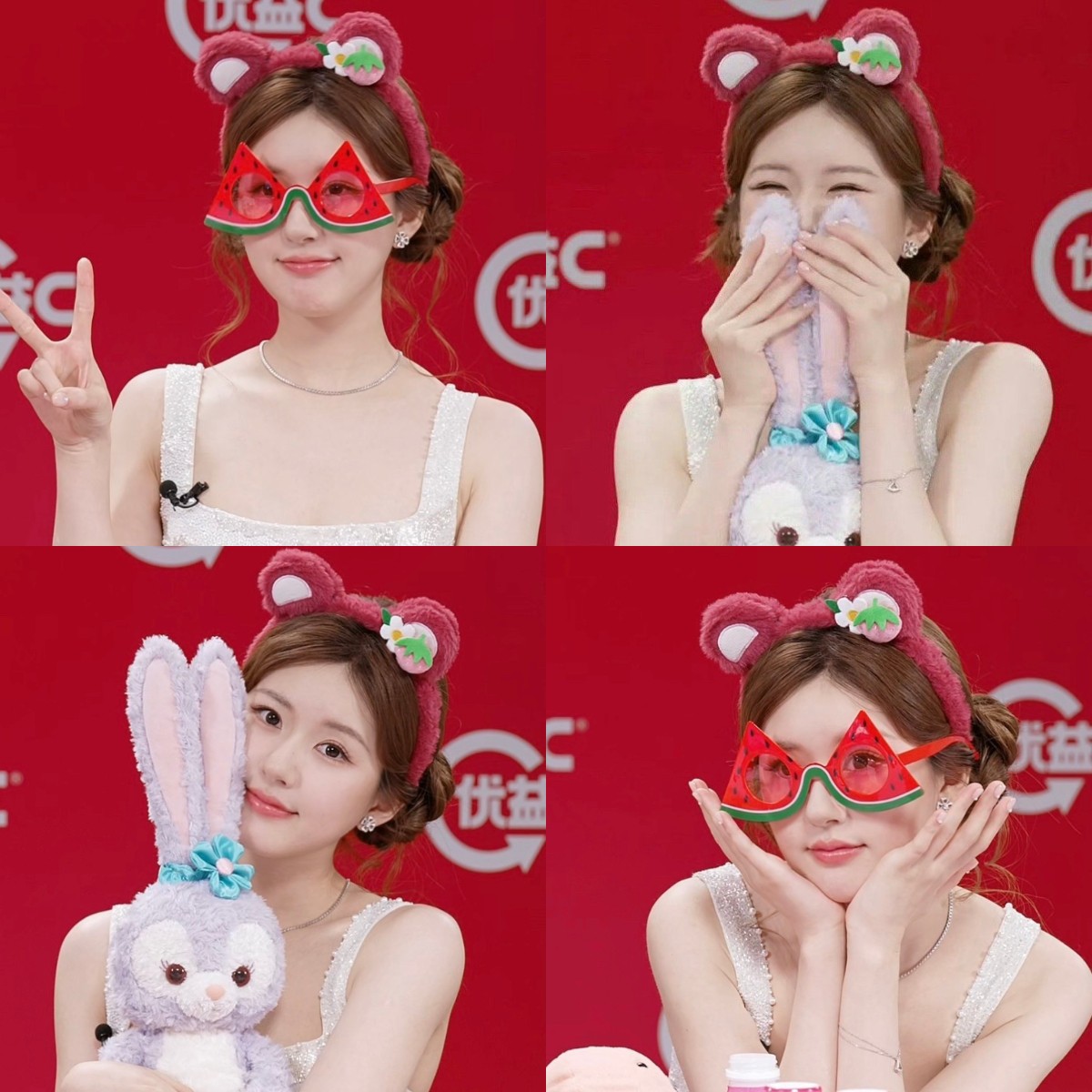 Triệu Lộ Tư tràn đầy năng lượng tại buổi livestream với thương hiệu chiều nay.