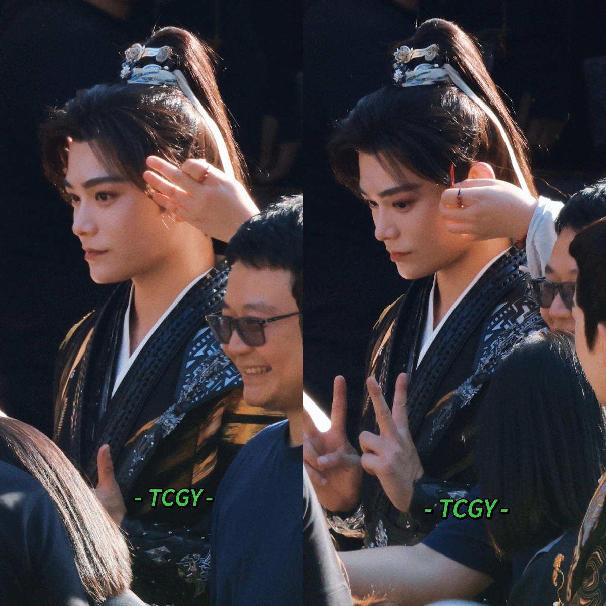 Đinh Vũ Hề trong hậu trường phim 'Vĩnh Dạ Tinh Hà'.