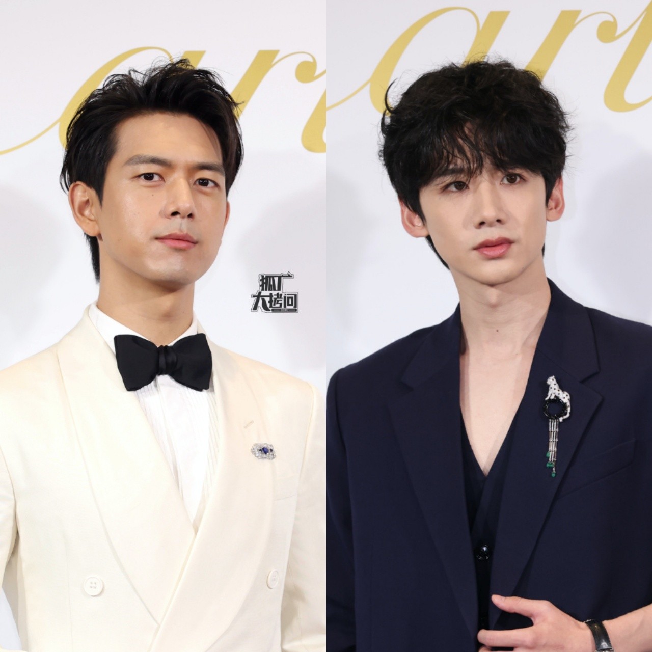 Hình ảnh chưa qua chỉnh sửa của Lý Hiện và Bạch Kính Đình tại sự kiện của thương hiệu Cartier chiều nay.