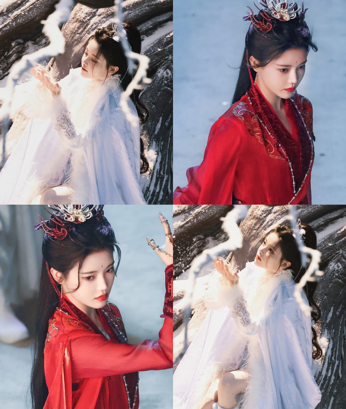 Tôn Trân Ny trên phim trường 'Ngàn Đóa Hoa Đào Nở Một Đời'.