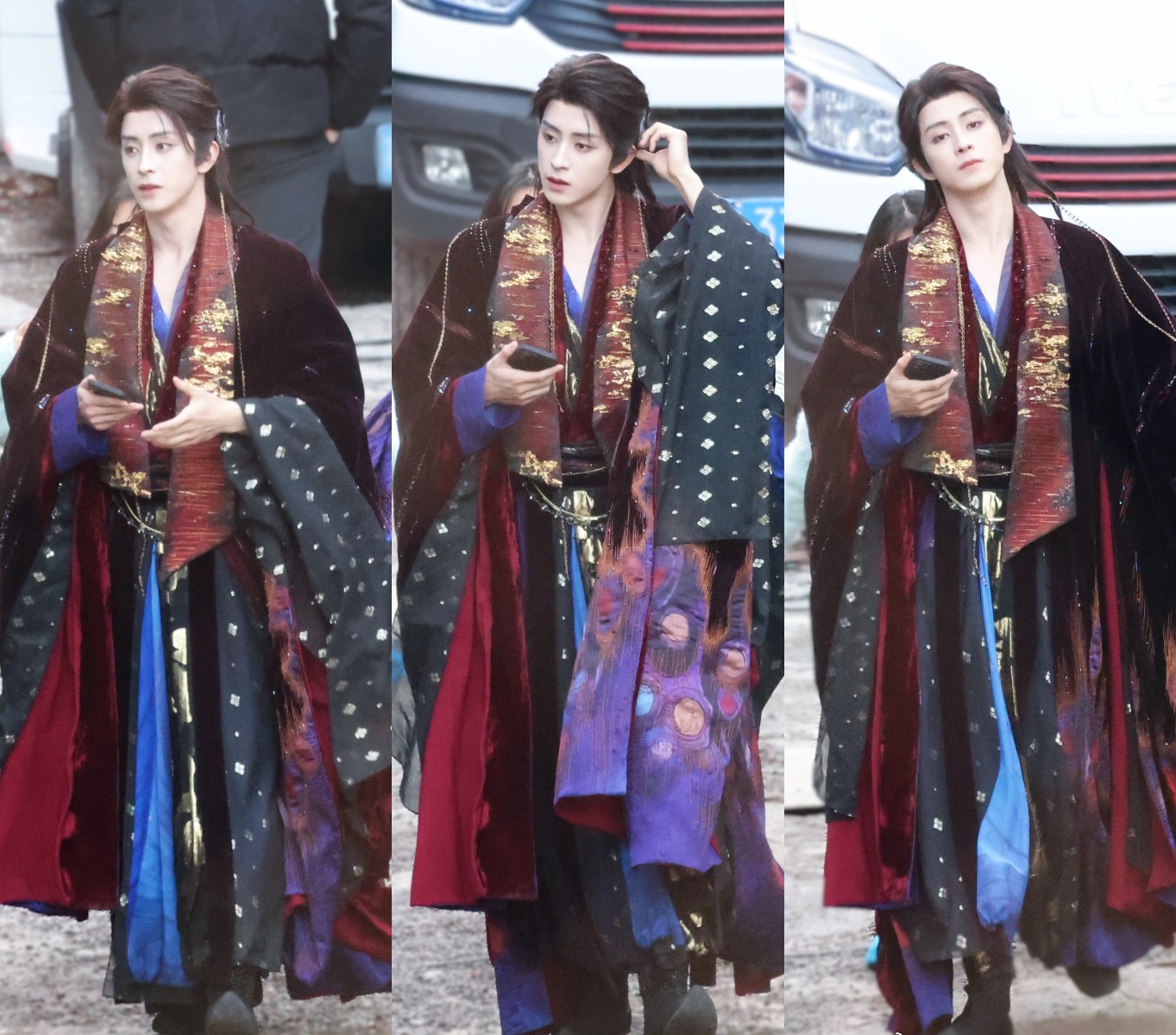 Ngao Thụy Bằng trên phim trường 'Bạch Nguyệt Phạn Tinh'.