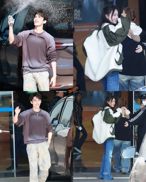 Ngô Lỗi và Triệu Kim Mạch tới ghi hình ''Xin Chào Thứ 7'' hôm nay.