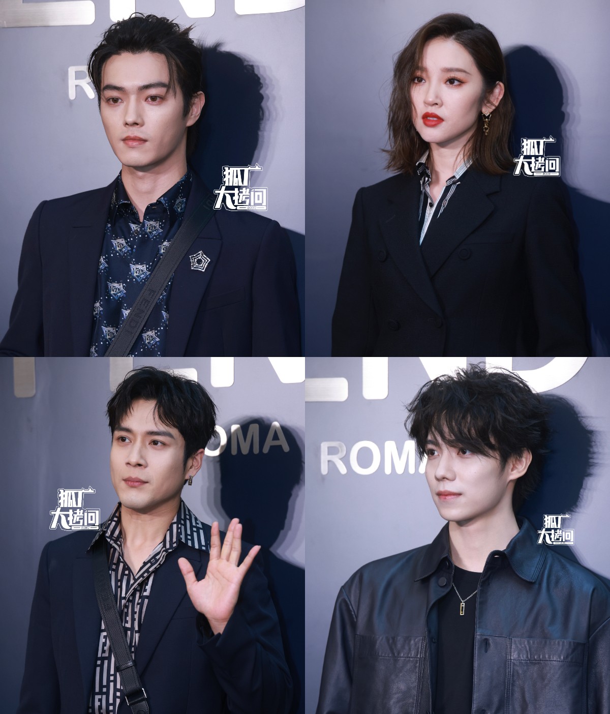 Hứa Khải, Đường Nghệ Hân, Hàn Đông Quân, La Nhất Châu tại sự kiện Fendi chiều nay.