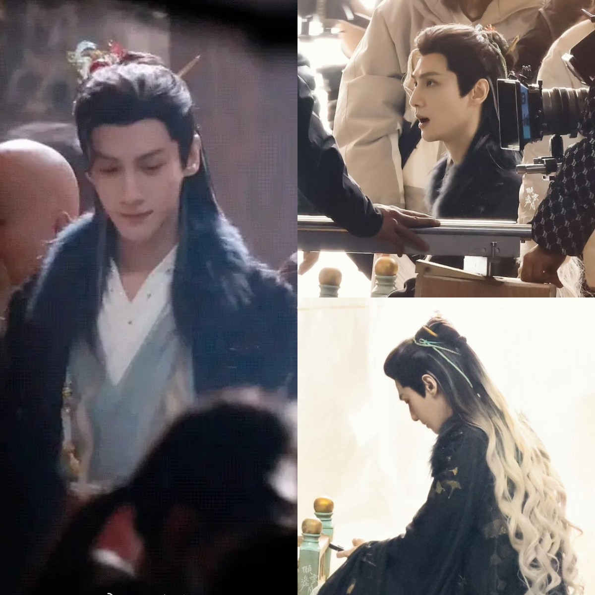 Tạo hình mới của La Vân Hi trên phim trường 'Thủy Long Ngâm'.