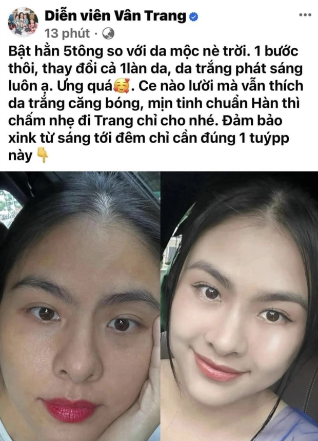 Vân Trang và nội dung bài đăng quảng cáo gây tranh cãi Vân Trang và nội dung bài đăng quảng cáo gây tranh cãi
