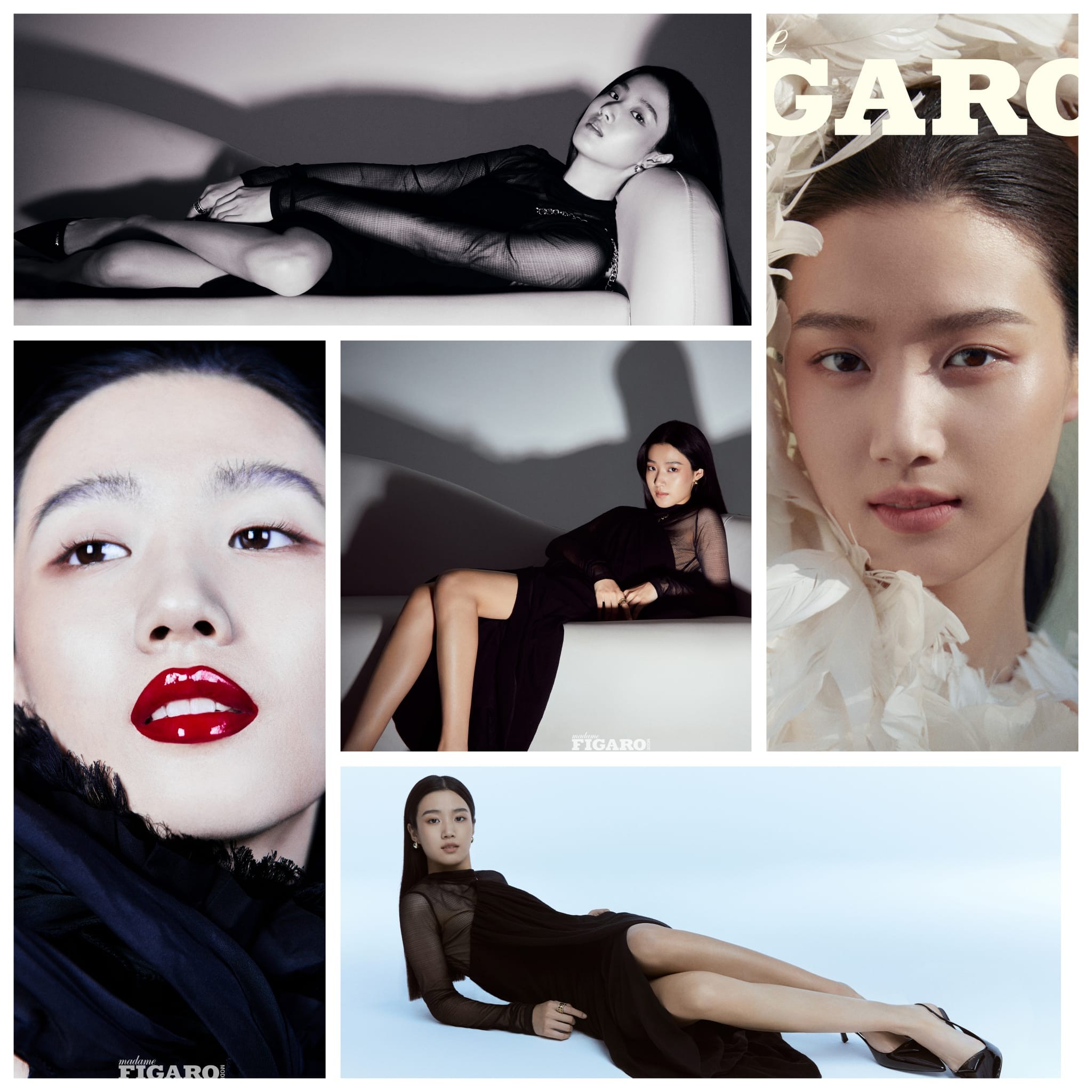 Lư Dục Hiểu xuất hiện trên bìa Madame Figaro Mode tháng 12/2023.