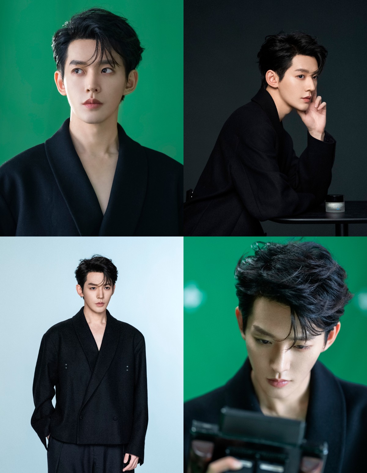 Đặng Vi trong hậu trường chụp hình quảng cáo cho thương hiệu SkinCeuticals.