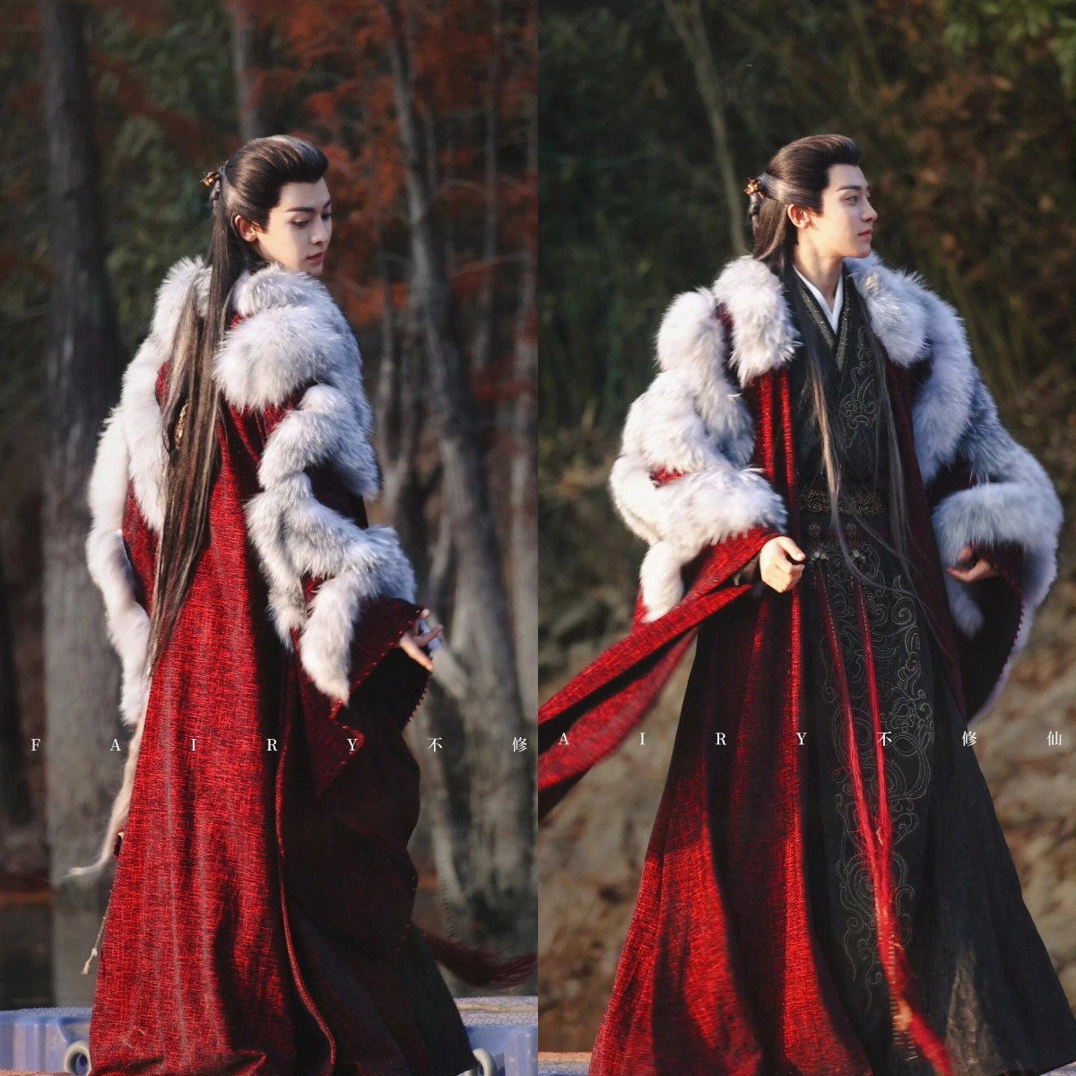 Tạo hình quay ngoại cảnh hôm qua của Hầu Minh Hạo trong 'Đại Mộng Quy Ly'.