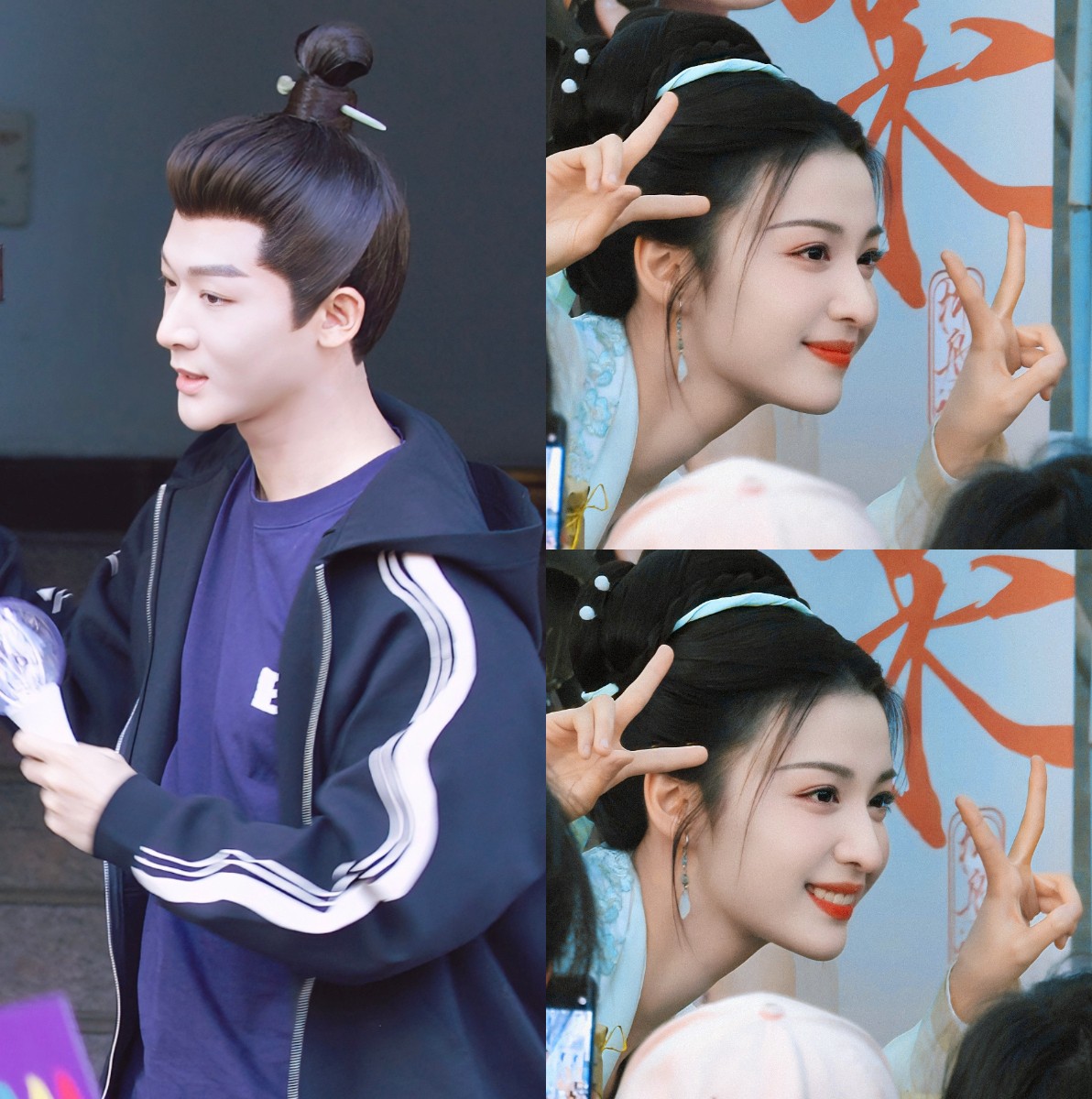 Trương Vãn Ý và Vương Sở Nhiên đóng máy phim 'Liễu Chu Ký'.