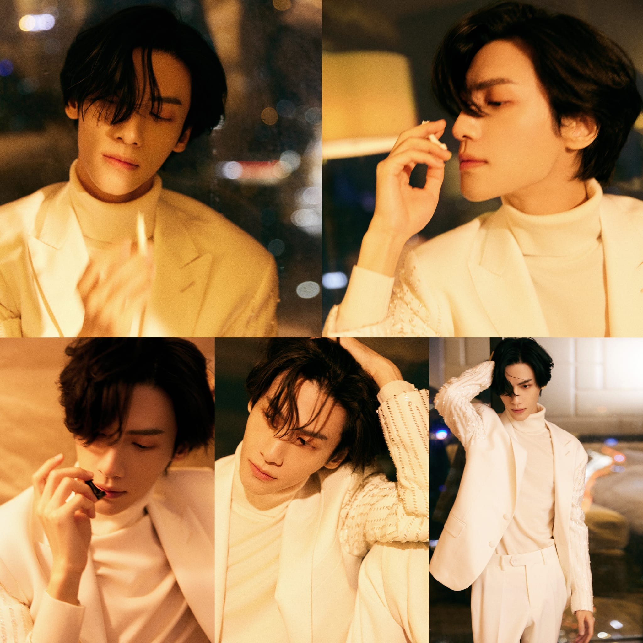 La Vân Hi với mái tóc dài lãng tử có mặt tại hoạt động trực tuyến của thương hiệu