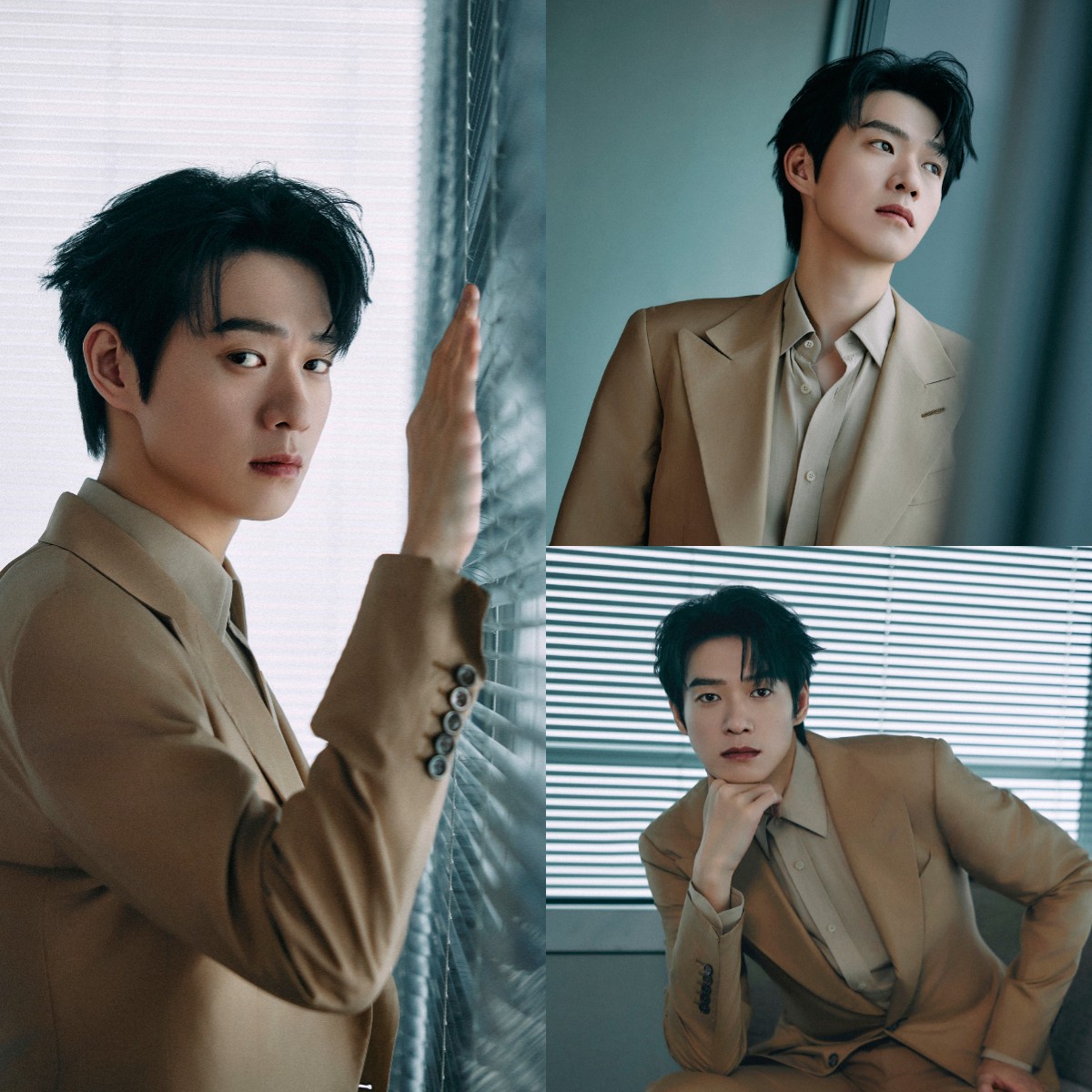 Tạo hình của Ngụy Đại Huân tại buổi livestream của thương hiệu Tom Ford.