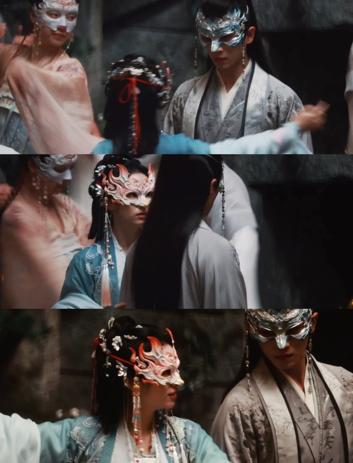 Châu Dã và Thừa Lỗi trên phim trường 'Cẩm Nguyệt Như Ca'.