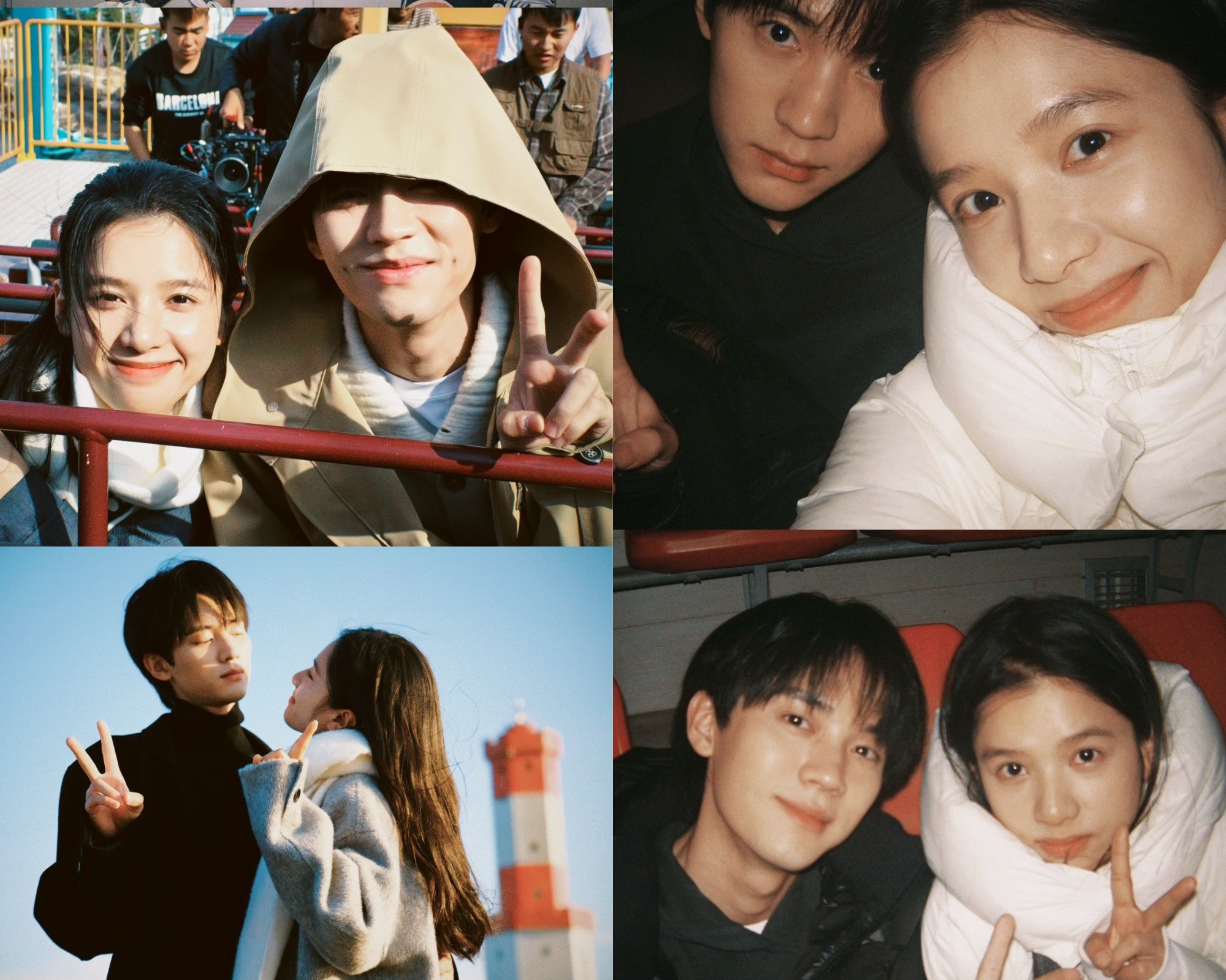 Chu Dực Nhiên và Trương Tịnh Nghi trong buổi đóng máy phim 'Hoán Vũ'