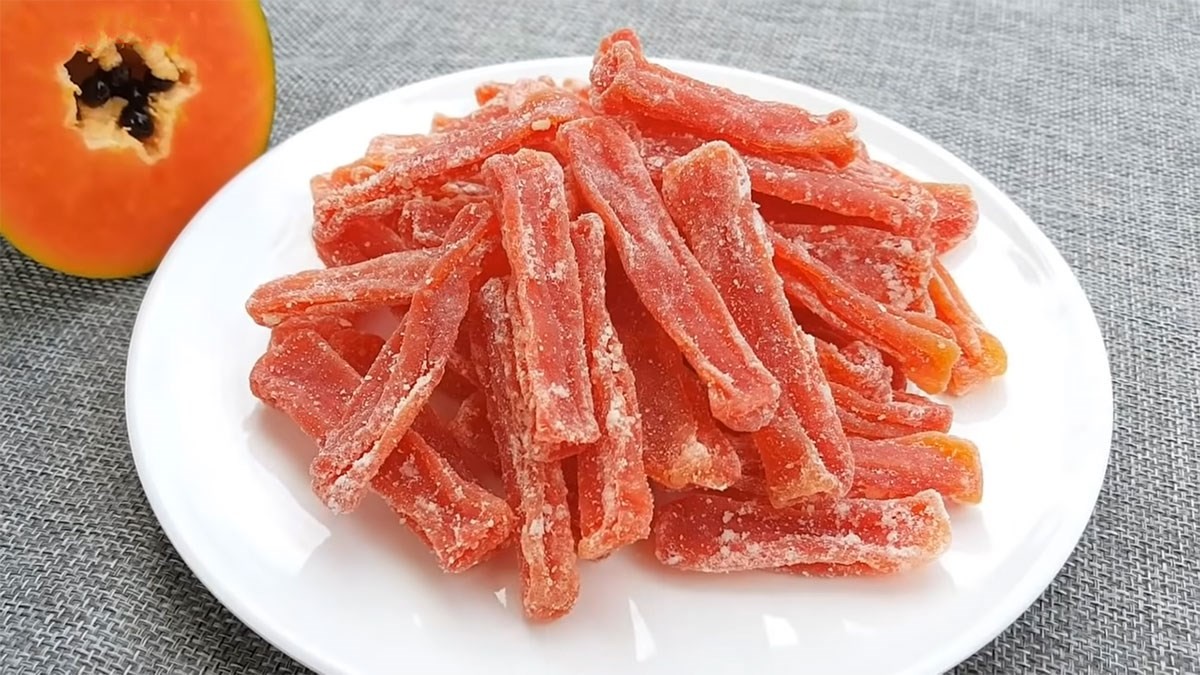 Cách làm mứt đu đủ chín dẻo thơm ngon ngày Tết - Ảnh 5 Cách làm mứt đu đủ chín dẻo thơm ngon ngày Tết - Ảnh 5