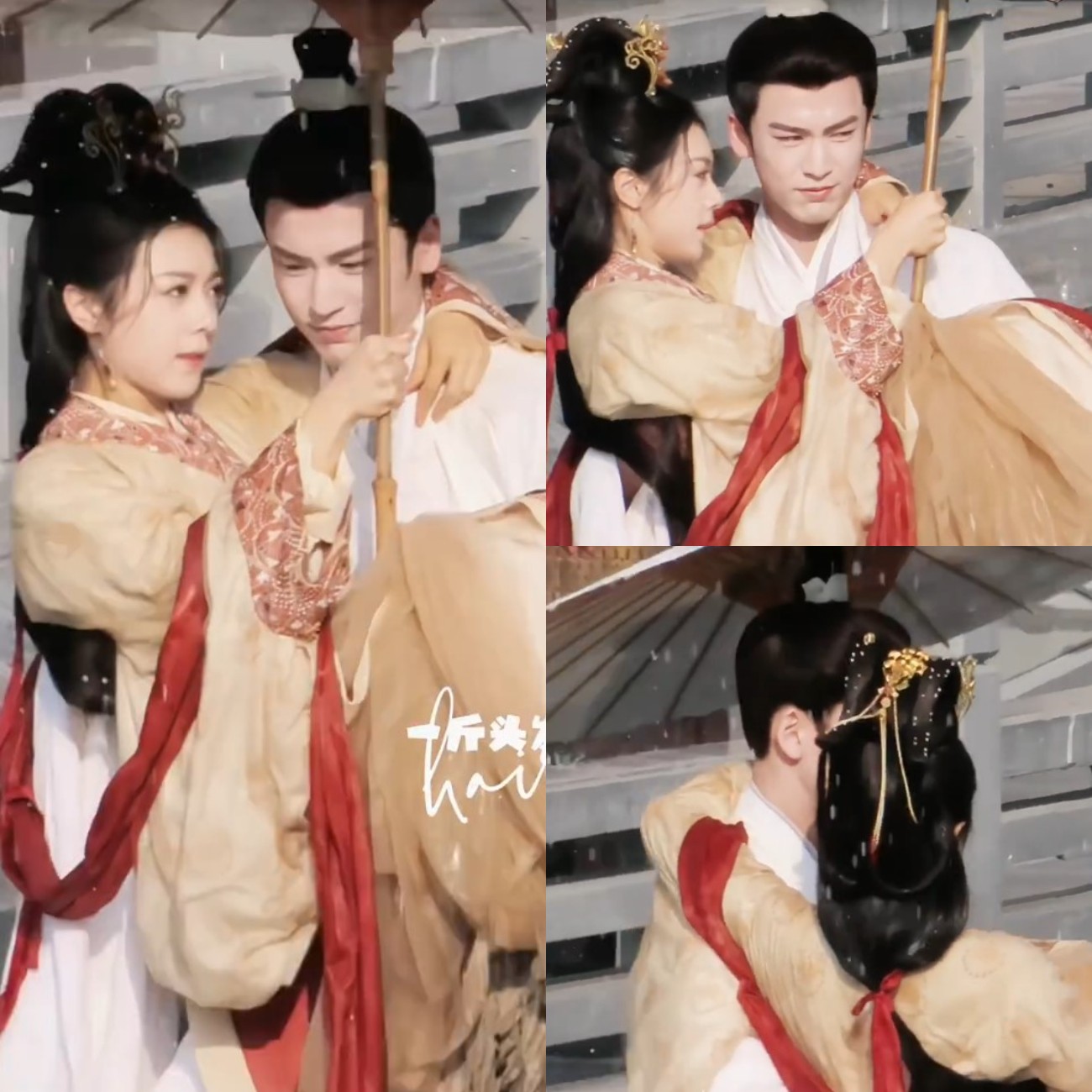 Trương Lăng Hách bế công chúa Triệu Kim Mạch trong một cảnh quay của phim 'Độ Hoa Niên'.