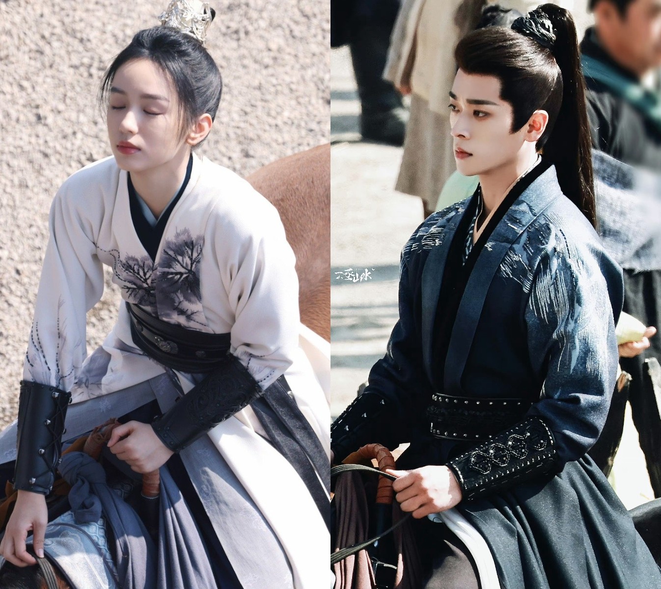 Châu Dã và Thừa Lỗi trên phim trường 'Cẩm Nguyệt Như Ca'.