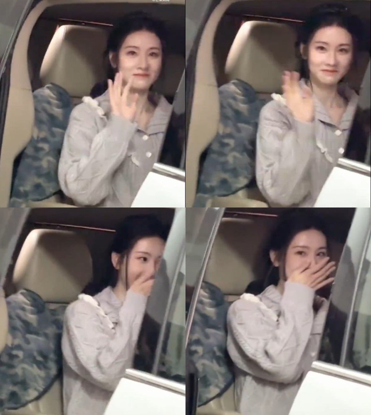 Trần Đô Linh mỉm cười đầy ngại ngùng sau khi nghe thấy fan gọi mình là 'vợ'