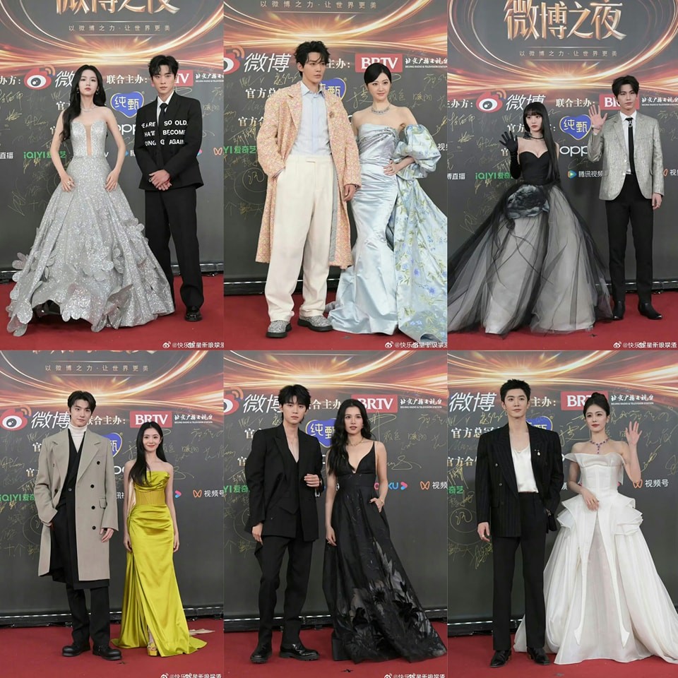 Thảm đỏ đầy sanh chảnh và mới lạ của các cặp đôi sao Hoa ngữ tại đêm hội weibo 