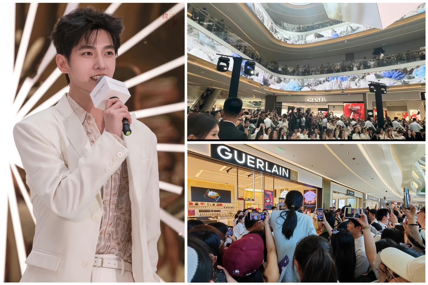 Đám đông vây kín 3 tầng của trung tâm thương mại để thấy Dương Dương tham gia một sự kiện của nhãn hàng