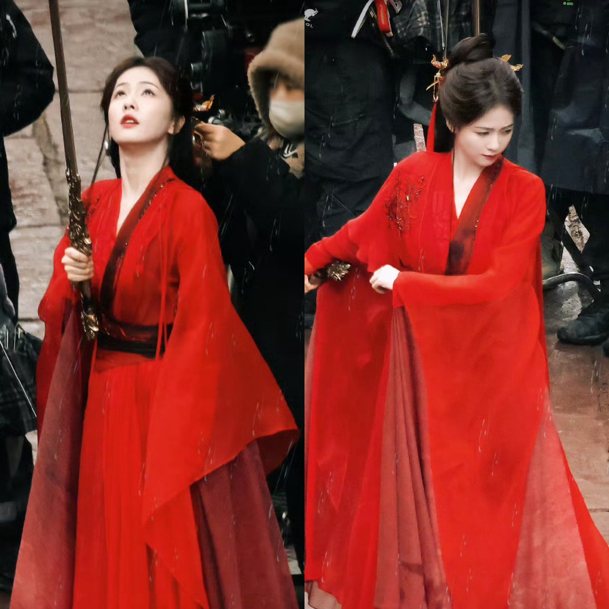 Bạch Lộc trên phim trường 'Bạch Nguyệt Phạn Tinh'.