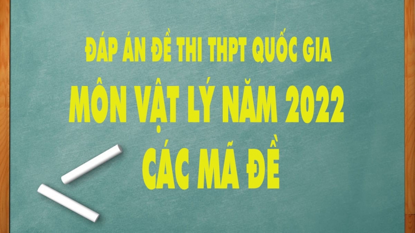 Đáp án đề thi môn Vật Lý THPT Quốc gia năm 2022 tất cả các mã đề nhanh nhất Đáp án đề thi môn Vật Lý THPT Quốc gia năm 2022 tất cả các mã đề nhanh nhất