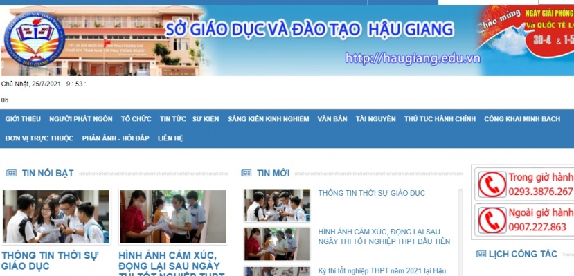 Tra cứu điểm thi tốt nghiệp THPT 2021 Hậu Giang qua website của Sở Giáo dục và Đào tạo. Ảnh internet Tra cứu điểm thi tốt nghiệp THPT 2021 Hậu Giang qua website của Sở Giáo dục và Đào tạo. Ảnh internet
