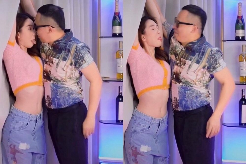 Vũ Khắc Tiệp tự - Ngọc Trinh từng nhận không ít gạch đá vì có những hành động phản cảm. Ảnh internet Vũ Khắc Tiệp tự - Ngọc Trinh từng nhận không ít gạch đá vì có những hành động phản cảm. Ảnh internet