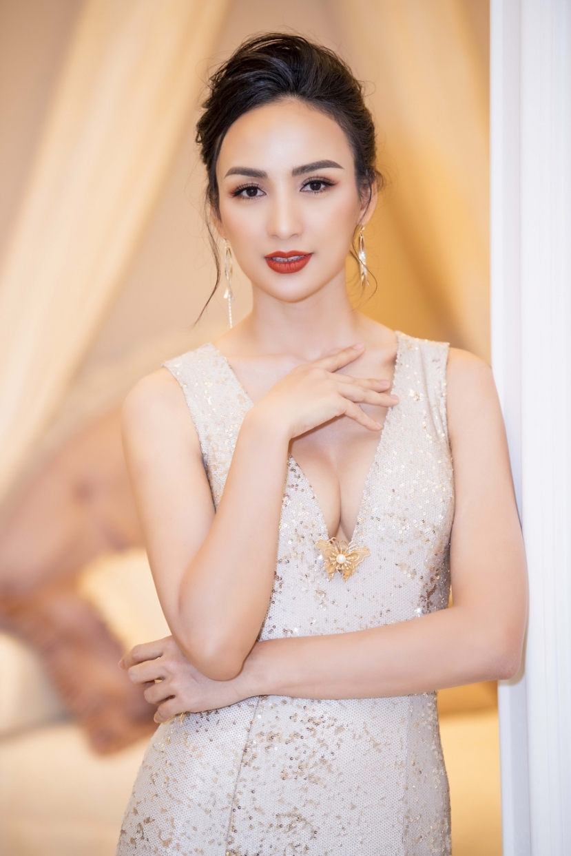 Hoa hậu Ngọc Diễm - người mà vợ của NSND Công Lý dành nhiều lời khen. Ảnh internet Hoa hậu Ngọc Diễm - người mà vợ của NSND Công Lý dành nhiều lời khen. Ảnh internet