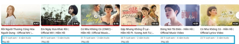 Trước khi ồn ào, Hiền Hồ luôn là nữ hoàng triệu view. Ảnh chụp màn hình Trước khi ồn ào, Hiền Hồ luôn là nữ hoàng triệu view. Ảnh chụp màn hình