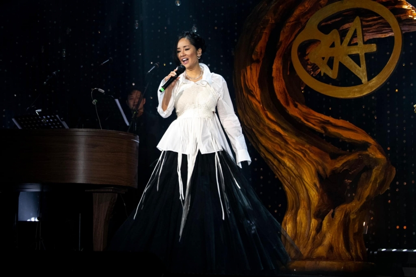 Diva Hồng Nhung thăng hoa trong đêm nhạc. Ảnh FBNV Diva Hồng Nhung thăng hoa trong đêm nhạc. Ảnh FBNV