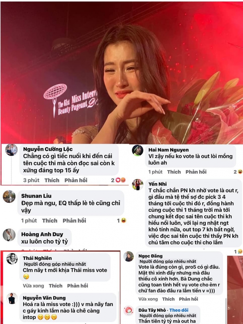 Phản ứng của CDM trước việc Phương Nhi khóc vì dừng chân ở top 15 Miss International 2023 - Ảnh 1 Phản ứng của CDM trước việc Phương Nhi khóc vì dừng chân ở top 15 Miss International 2023 - Ảnh 1