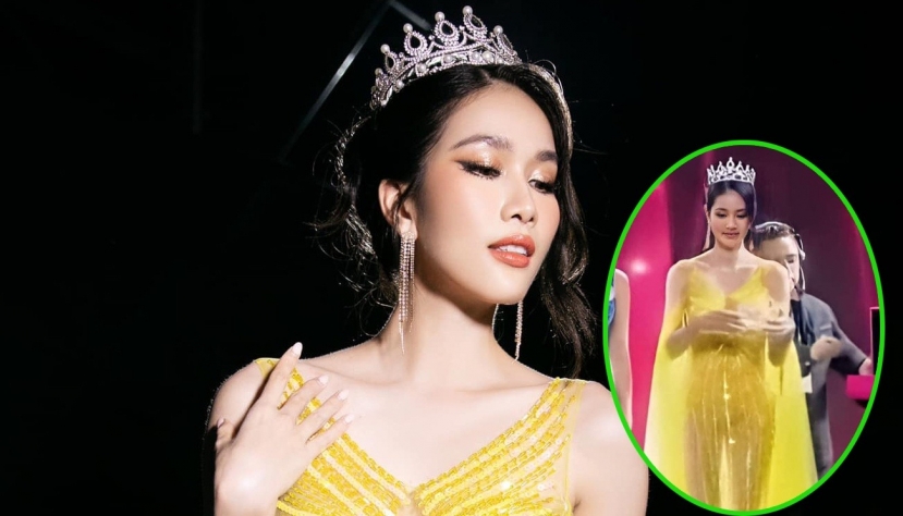 Á hậu Phương Anh phân trần về chiếc váy 'phản chủ' tại Hoa hậu Việt Nam 2022. Ảnh: Internet Á hậu Phương Anh phân trần về chiếc váy 'phản chủ' tại Hoa hậu Việt Nam 2022. Ảnh: Internet