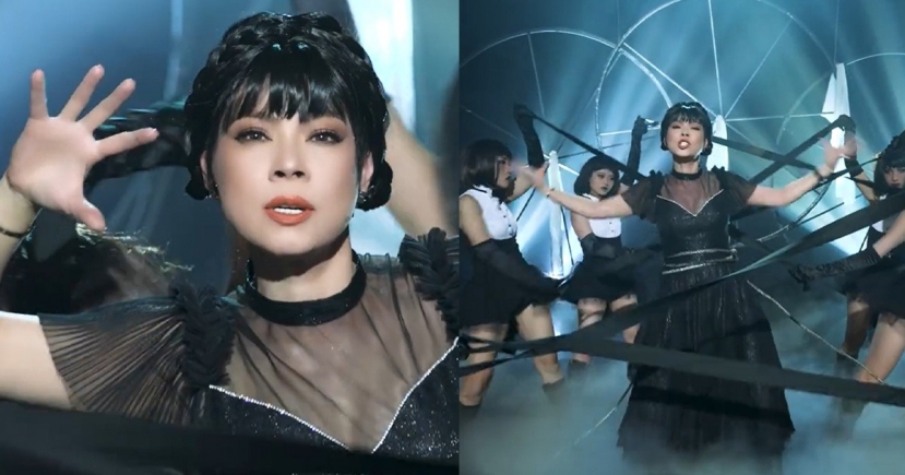 Búp bê Thanh Thảo với màn cosplay Wednesday trong MV Bên trên tầng lầu. ảnh: Internet Búp bê Thanh Thảo với màn cosplay Wednesday trong MV Bên trên tầng lầu. ảnh: Internet