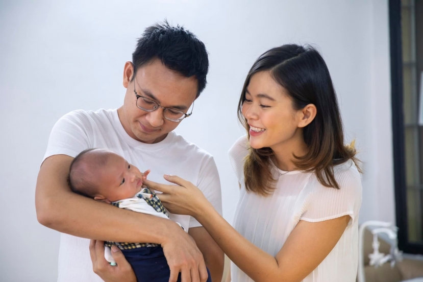 Gia đình hạnh phúc của Mâu Thủy. Ảnh: FBNV Gia đình hạnh phúc của Mâu Thủy. Ảnh: FBNV