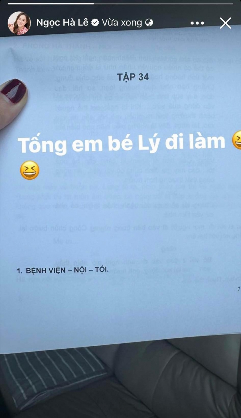 Ngọc Hà tiết lộ NSND Công Lý đã quay trở lại màn ảnh. Ảnh: FBNV