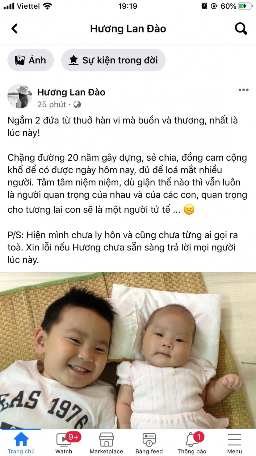Chia sẻ của nữ doanh nhân trên trang cá nhân. Ảnh chụp màn hình Chia sẻ của nữ doanh nhân trên trang cá nhân. Ảnh chụp màn hình
