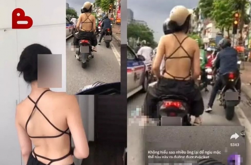 Đoạn clip cô gái ăn mặc hở hang khi ra đường khiến CĐM bàn tán nảy lửa (Ảnh: Internet) Đoạn clip cô gái ăn mặc hở hang khi ra đường khiến CĐM bàn tán nảy lửa (Ảnh: Internet)