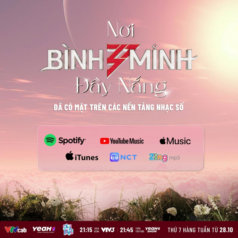 Ca khúc chủ đề của chương trình đã có mặt trên các nền tảng nghe nhạc trực tuyến. Ảnh: NSX Ca khúc chủ đề của chương trình đã có mặt trên các nền tảng nghe nhạc trực tuyến. Ảnh: NSX