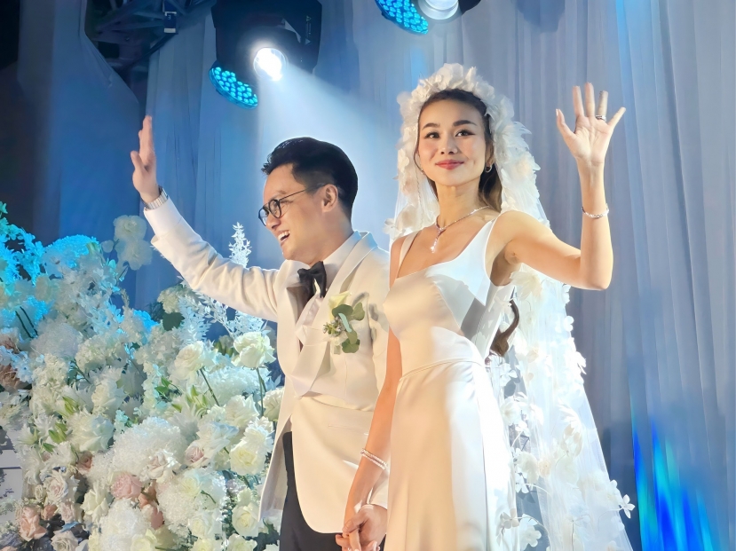 Đám cưới của Thanh Hằng và chồng nhạc trưởng. Ảnh: FBNV Đám cưới của Thanh Hằng và chồng nhạc trưởng. Ảnh: FBNV