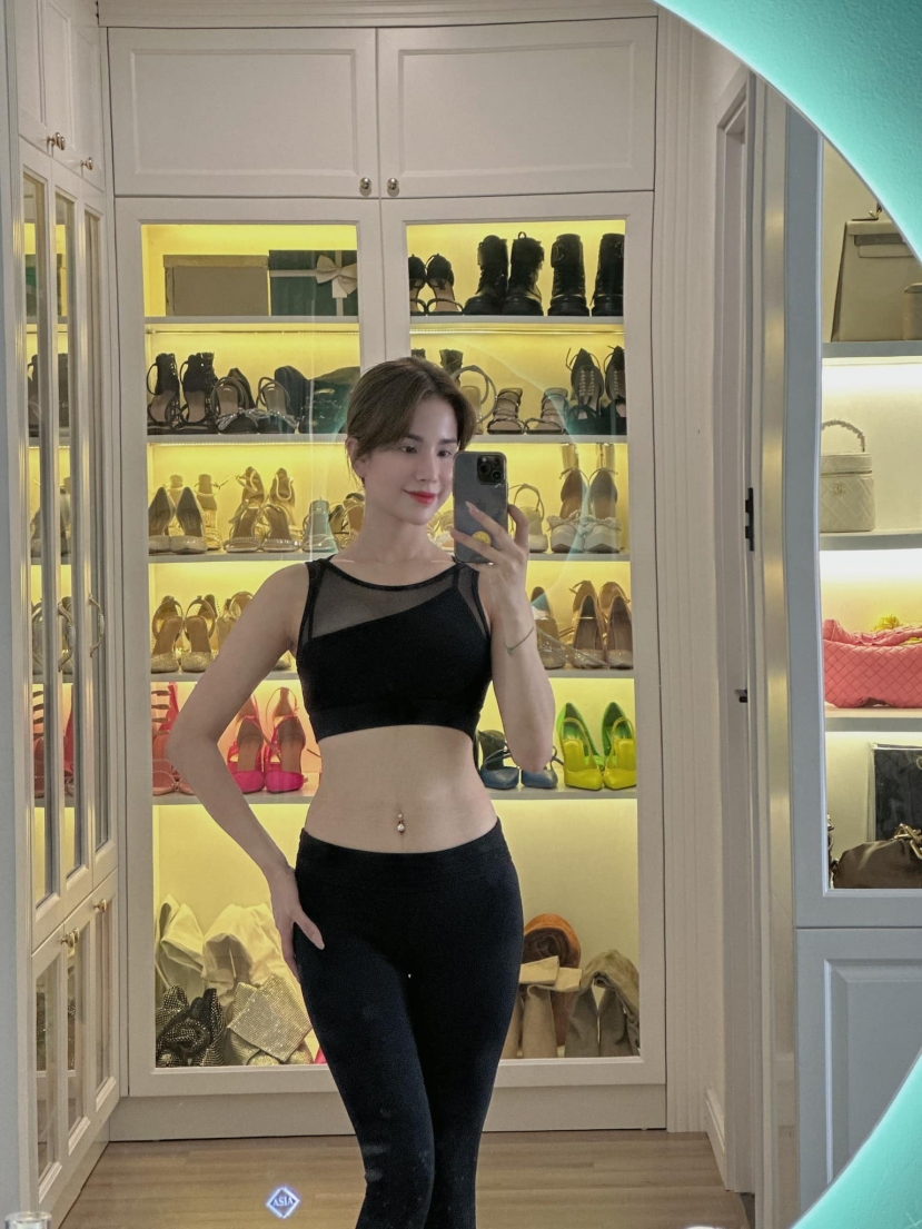 Cựu mẫu chăm chỉ tập luyện để có được vóc dáng đẹp. Ảnh: FB Diệp Lâm Anh. Cựu mẫu chăm chỉ tập luyện để có được vóc dáng đẹp. Ảnh: FB Diệp Lâm Anh.