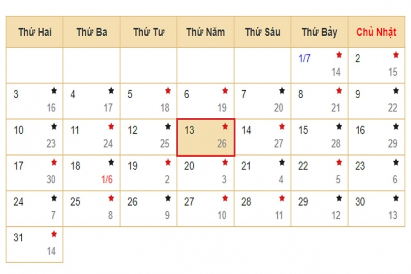 Lịch âm 13/7 - Xem lịch âm hôm nay 13/7/2023. Lịch âm 13/7 - Xem lịch âm hôm nay 13/7/2023.
