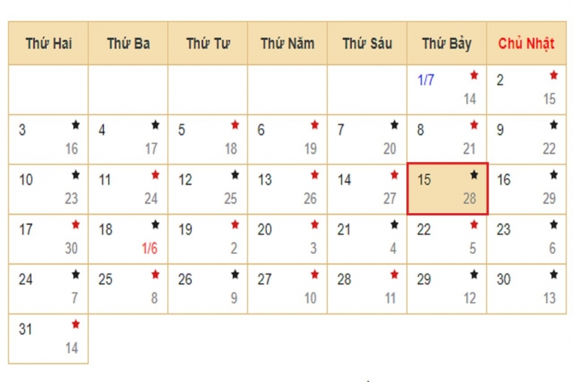 Lịch âm 15/7 - Xem lịch âm hôm nay 15/7/2023. Lịch âm 15/7 - Xem lịch âm hôm nay 15/7/2023.