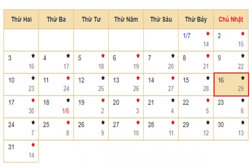 Lịch âm 16/7 - Xem lịch âm hôm nay 16/7/2023. Lịch âm 16/7 - Xem lịch âm hôm nay 16/7/2023.