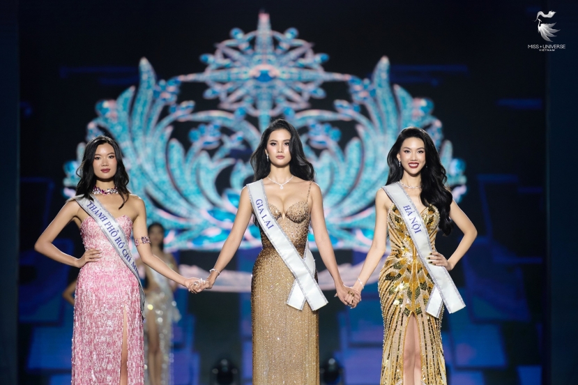 Top 3 Miss Universe Vietnam 2023. Ảnh FB Miss Universe Vietnam. Top 3 Miss Universe Vietnam 2023. Ảnh FB Miss Universe Vietnam.