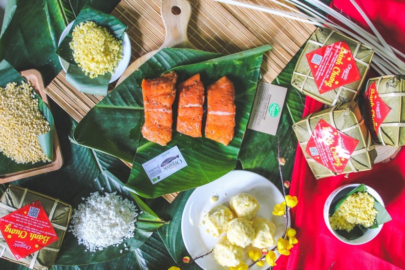Bánh chưng cá hồi organic Bánh chưng cá hồi organic