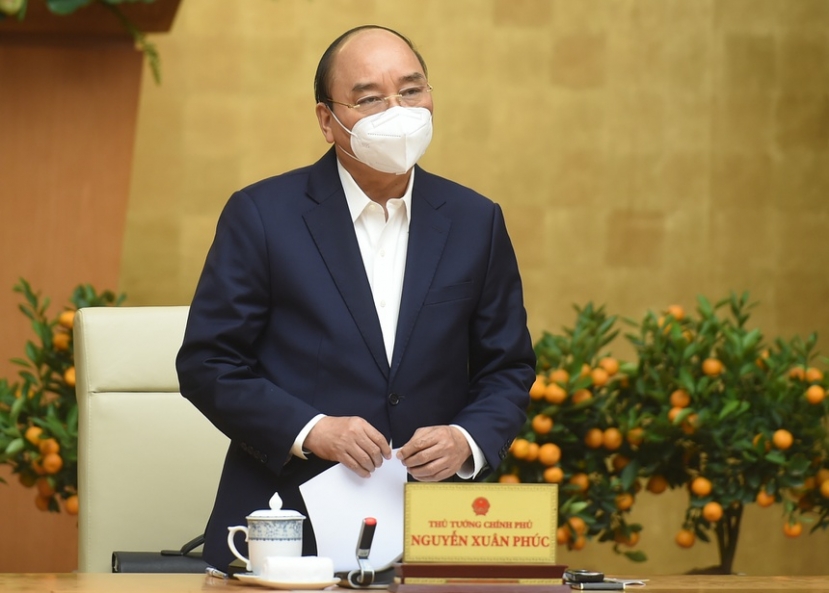 Thủ tướng Nguyễn Xuân Phúc chủ trì cuộc họp của Chính phủ về Covid-19. Ảnh: VG Thủ tướng Nguyễn Xuân Phúc chủ trì cuộc họp của Chính phủ về Covid-19. Ảnh: VG